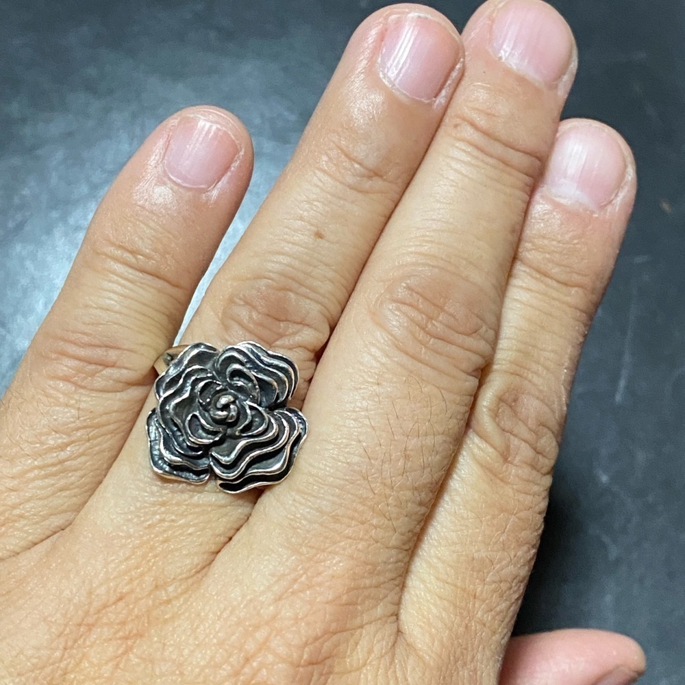 NEW Blooming Rose Sterling Silver Ring Size 10